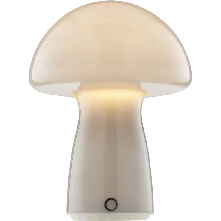 Brilliant LED Tischleuchte Erik, Dimmfunktion, LED fest integriert, Warmweiß, Pilzleuchte aus Glas mit Akku, 250 lm, 2700 K, H 22 cm, dimmbar – Bild 2