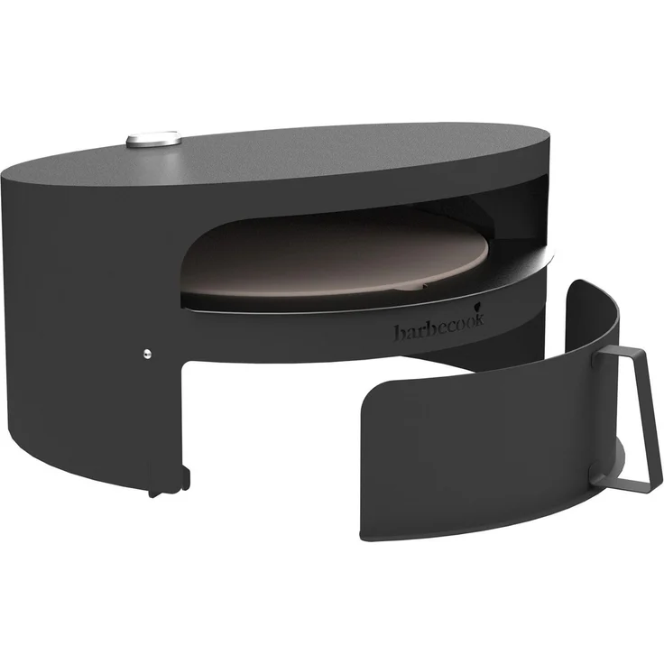 Barbecook Pizzaofen Holz Dynamic Centre 36 cm Backfläche, kompatibel mit offenem Holzgrill Nestor, 51,5 x 46 x 27,5 cm, Schwarz