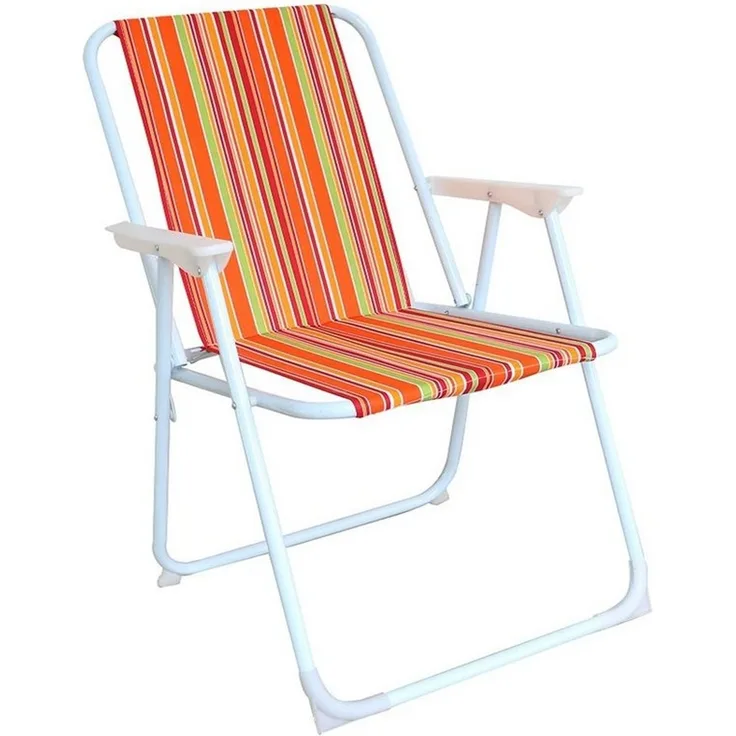 INDA-Exclusiv Klappstuhl Campingstuhl Klappstuhl Regiestuhl Outdoor Gartenstuhl Tropisch gestreift