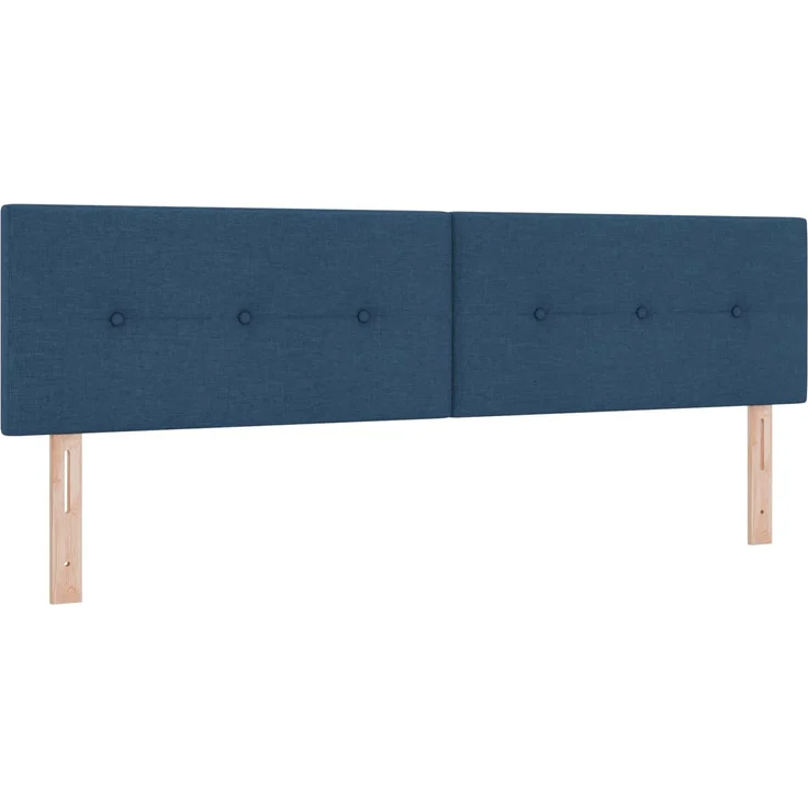 vidaXL Boxspringbett mit Matratze mit Kopfteil Blau 180 x 200 cm Stoff 3451530 – Bild 4