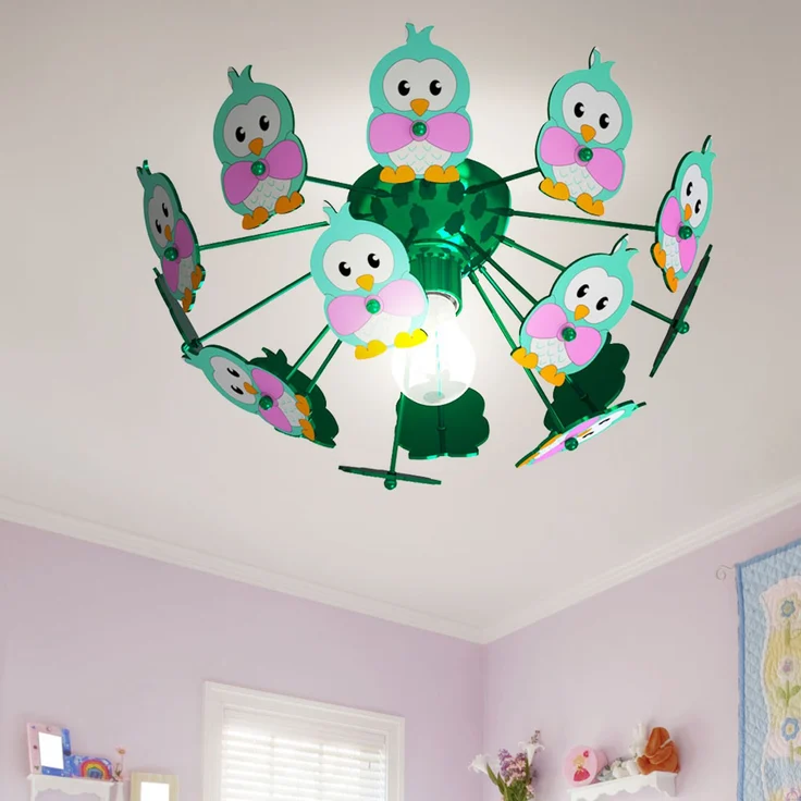 LED Kinderzimmer Deckenbeleuchtung mit Eulen VIKI 2 – Bild 2