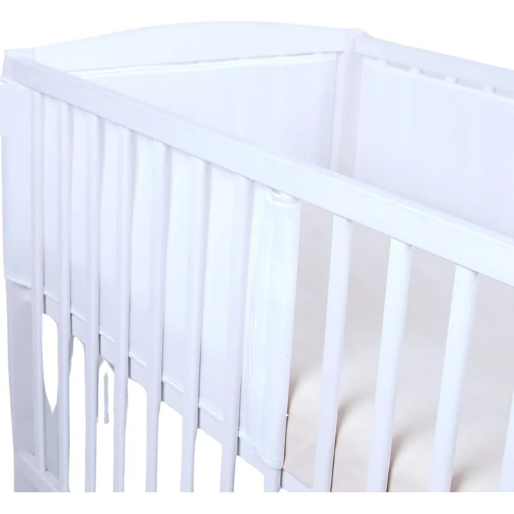 BabyLux Bettumrandung BabyLux Nestchen AIR Babybett Bettumrandung Umrandung Atmungsaktiv, Weiß_2x150cm – Bild 1