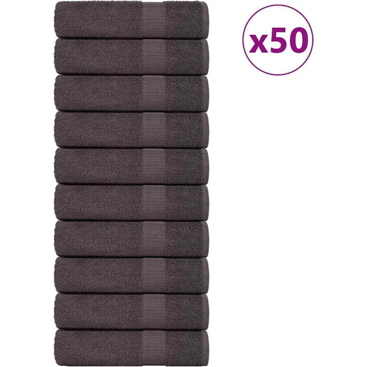 vidaXL Handtücher FROGN 50 Stk. Anthrazit 50x100 cm 360 g/m² 136684 – Bild 1