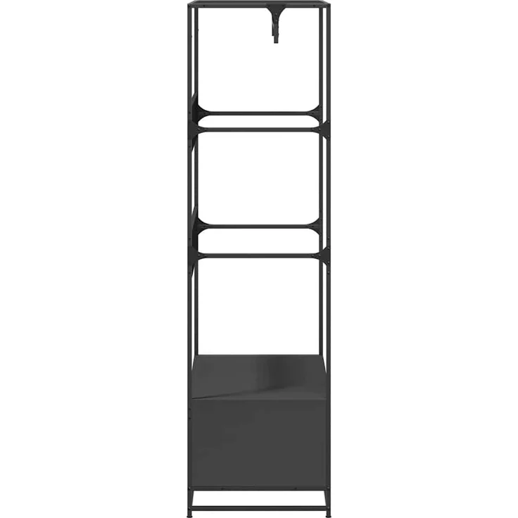 vidaXL Kleiderständer Schwarz 90x50x180 cm Holzwerkstoff 849294 – Bild 4