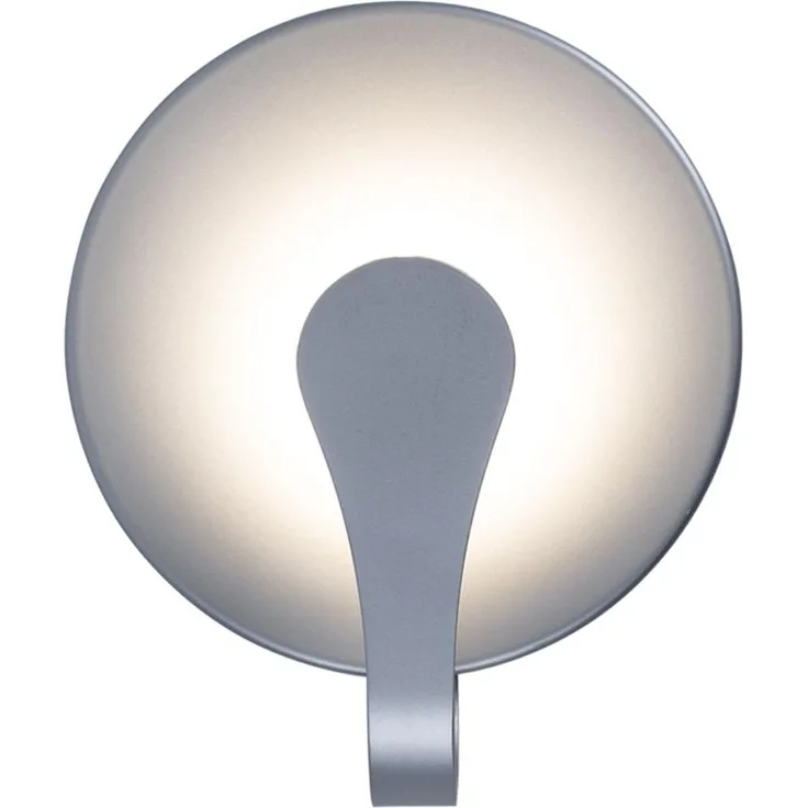 LED Wandleuchte, Aluminium grau, Höhe 18,4 cm