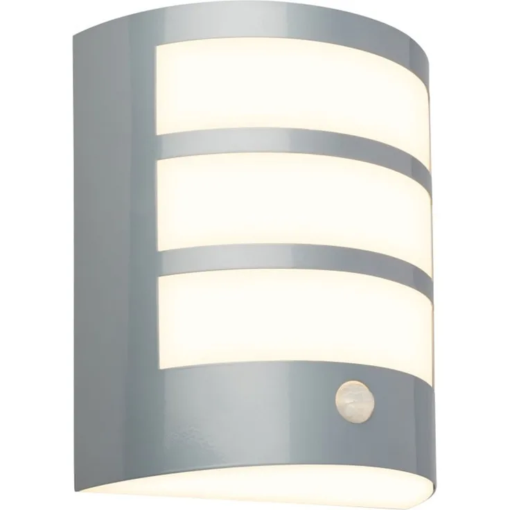 Briloner LED Außenwandleuchte Akku 5,8W chrom Sensor warmweiß