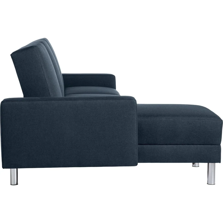 Funktionssofa mit Hocker Katryna Flachgewebe blau – Bild 7
