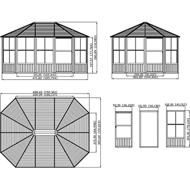 Sojag Charleston 1215 | Metall Pavillon mit – Bild 7