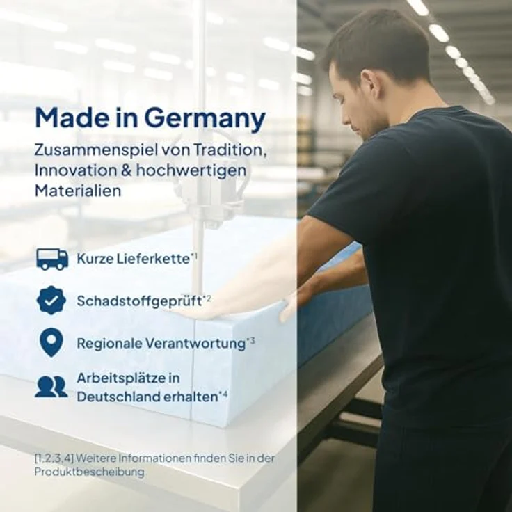 Taschenfederkernmatratze 7-Zonen Federkernmatratze, Orthopädische Matratze, Made in Germany, AM Qualitätsmatratzen, 20 cm hoch, 90x200 cm – Bild 7