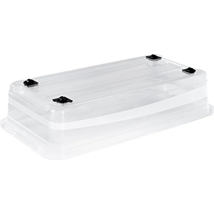 keeeper Aufbewahrungsbox Konrad, Box mit Rollen, 2er Set, 33 L, 79,5 x 39,5 x 18 cm (Set, 2 St), durch Clips verschließbar, Griffe und Rollen am Boden – Bild 6