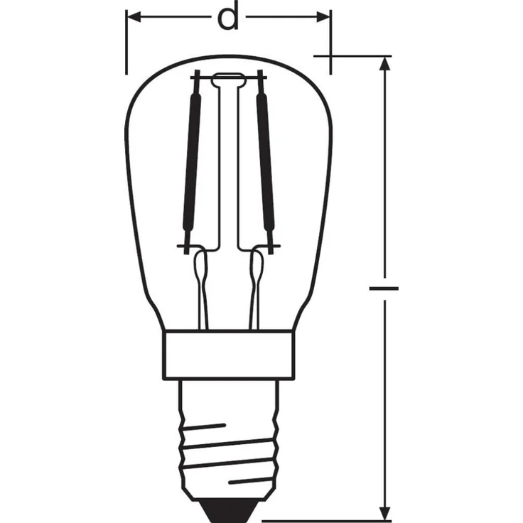 OSRAM LED Lampe Special T26 für Kühlschrank mit E14 Sockel, 2,20 W, Ersatz für 10W-Glühbirne, Warmweiß (2700K) – Bild 6