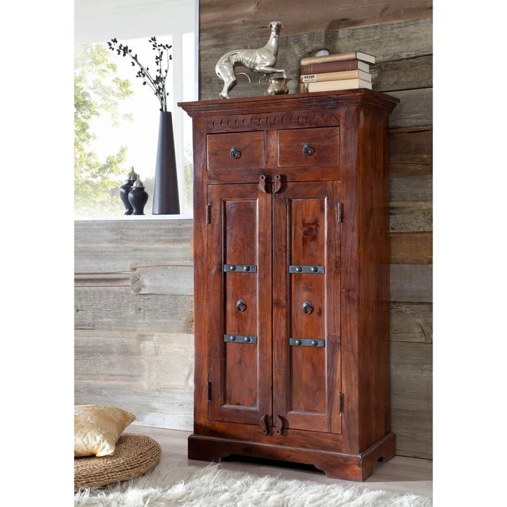 Schrank Akazie 72x38x132 nougat lackiert OXFORD #525 – Bild 6