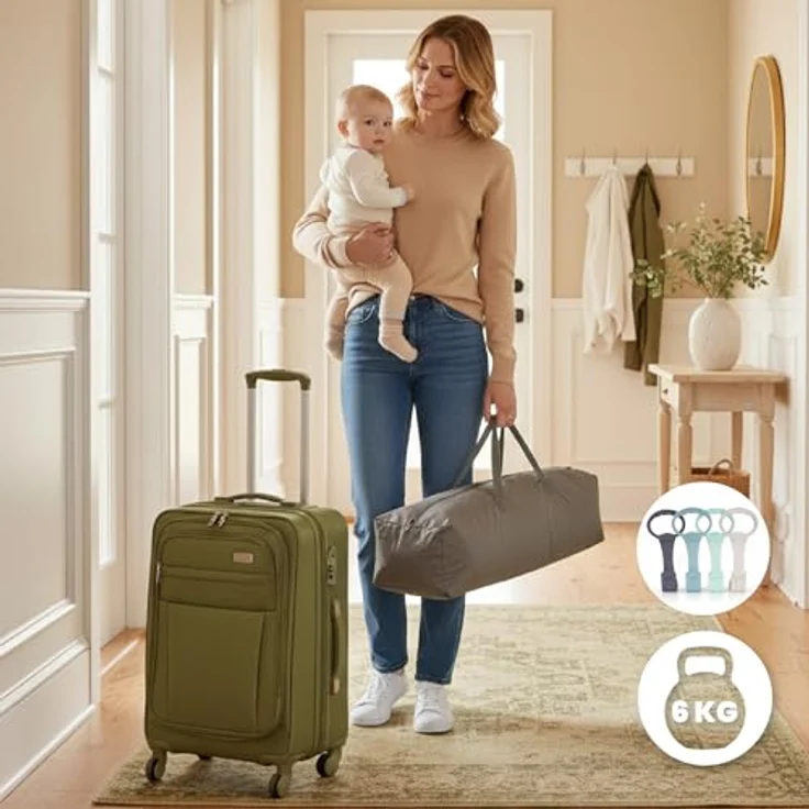sun baby Laufstall mit grünen Griffen 150x200 cm 0-2 Jahre Grau, Polyester, Netzwände, Eingang mit Reißverschluss, rutschfeste Füße, Tragetasche im Set, Metallrahmen – Bild 4