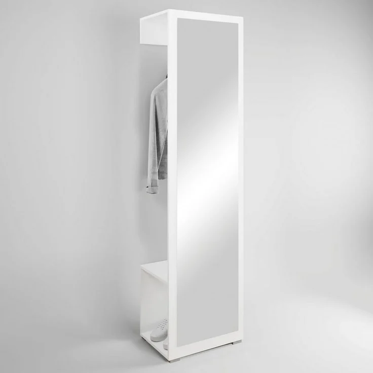 OTTO home Garderobenschrank Paris moderne Garderobenschrank 190cm, mit Kleiderstange und Frontspiegel – Bild 3