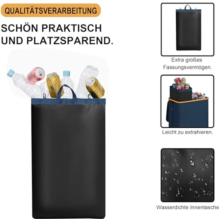AdelDream Aufbewahrungsbecher Pfandflaschen Sammelbehälter mit Deckel – Bild 6