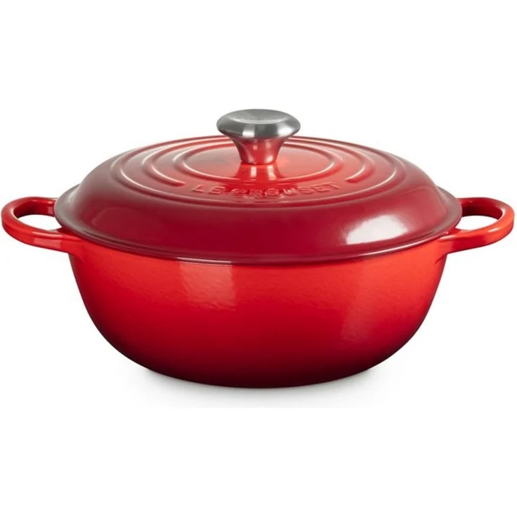 Le Creuset Stew Pot Rund Signature 26 cm Kirschrot - Rot - 26 cm – Bild 4