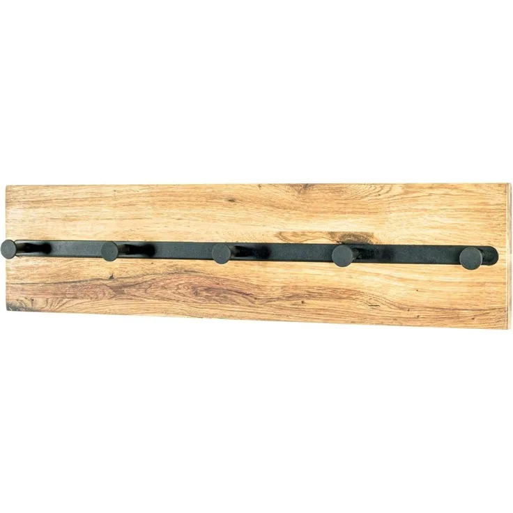 Garderobe >Torino Oak 9< in eiche geölt-schwarz - 60x15x6 (BxHxT)