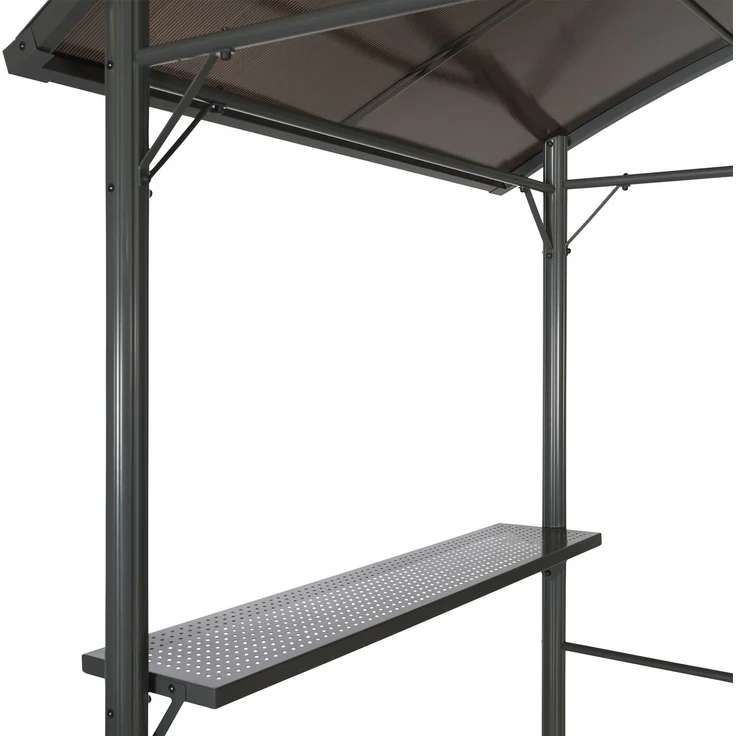 Leco Profi-Grillpavillon, Aluminium / Polycarbonat anthrazit, 150 x 245 x 234 – Bild 4