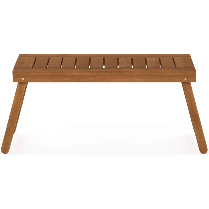 Furinno DALAM Patio-Tisch, klappbarer Outdoor-Beistelltisch mit Latten-Tischplatte, Couchtisch, für Innenbereich, Balkon, Terrasse, Garten, Veranda, Natur – Bild 4