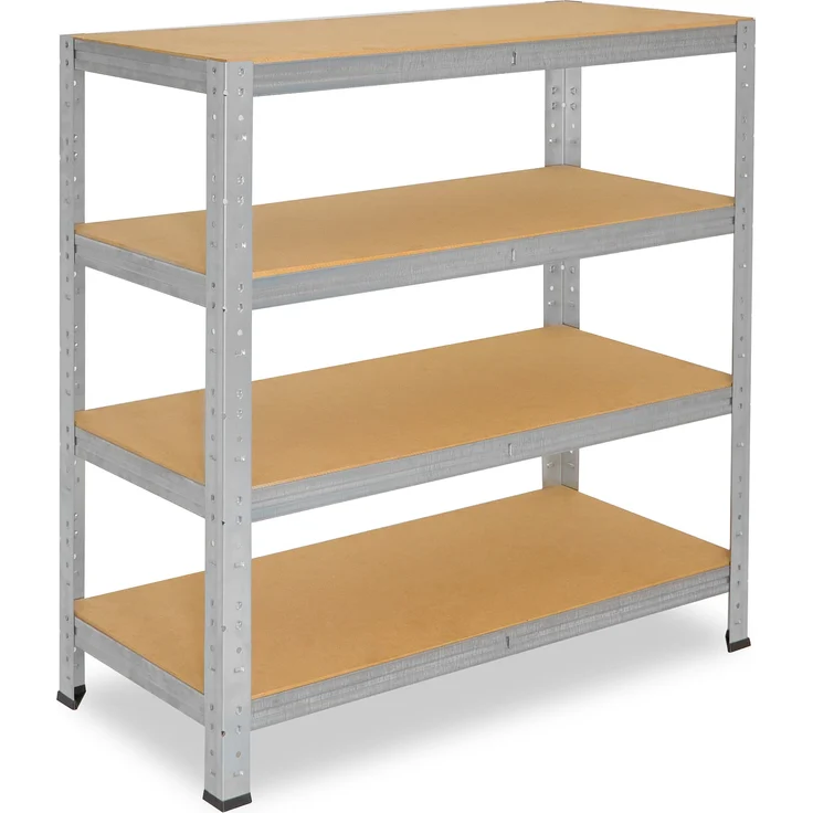shelfplaza HOME 100x40x50 cm Schwerlastregal in grau-verzinkt mit 4 Böden und 175 kg Traglast pro Boden – Bild 1