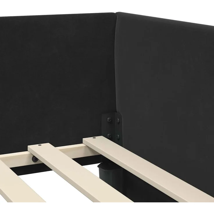 vidaXL Eckbettgestell mit Matratze Sonstiges 2 pcs Grau Samt 3393619 – Bild 10