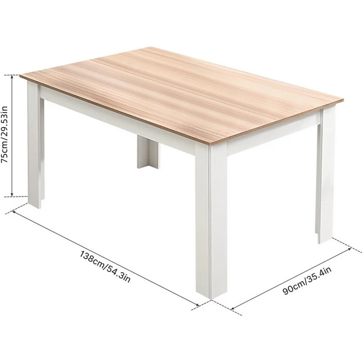 Mondeer Essgruppe Esszimmergruppe (Set, 7-tlg), mit 6 weiß Stühlen – Bild 3