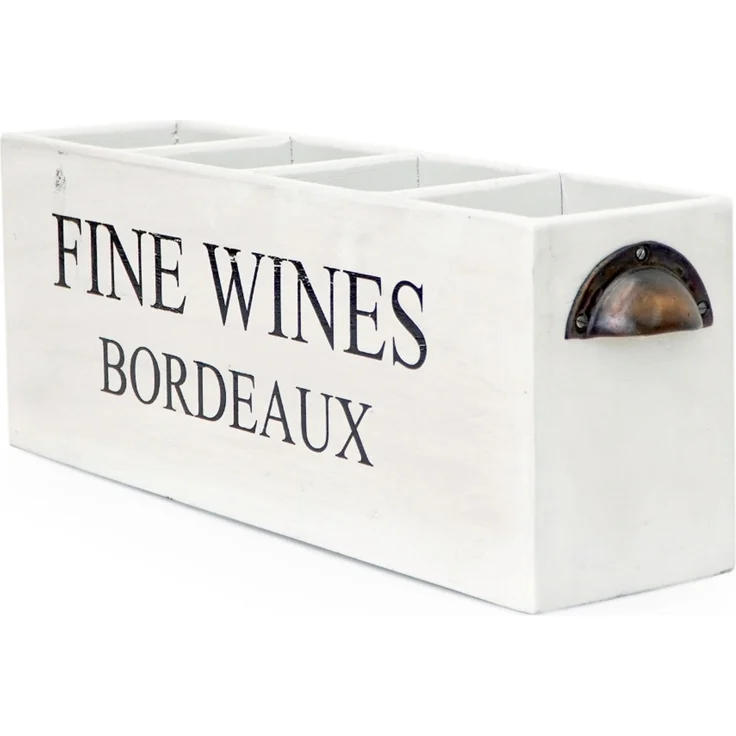 Dekorative Flaschenbox CHATEAU 45cm antik-weiss Mahagony Weinregal Cube Regal – Bild 3