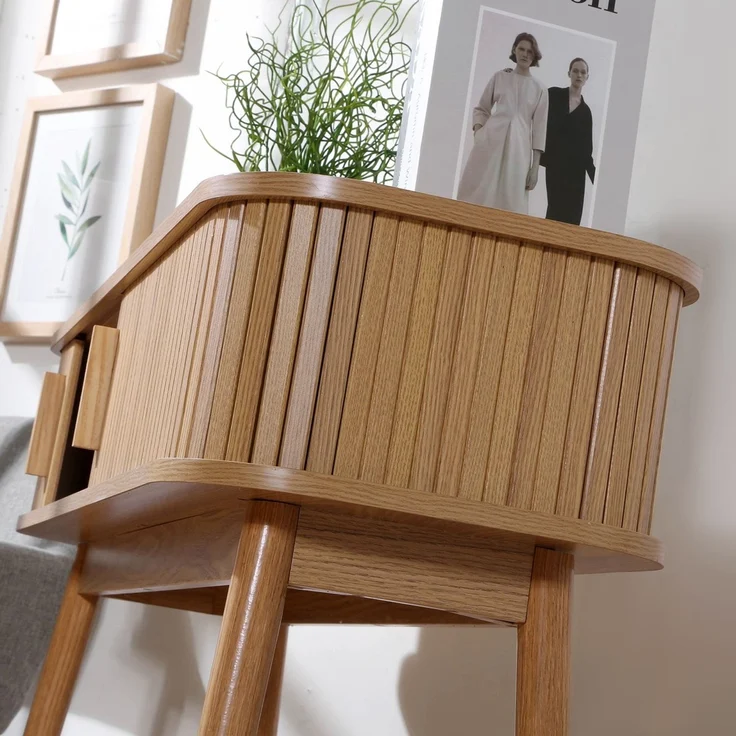 Casâme 'ERNEST' Konsole 2 Schiebetüren B100 cm - Helles Holz – Bild 6