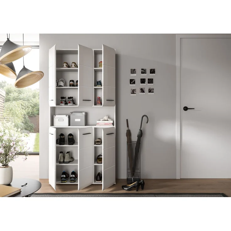 Badstandschrank (B/H/T: 90x185x30 cm) in weiß hochglanz tiefzieh – Bild 12