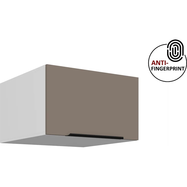 Küchen Aufsatzschrank 60 cm ARIA Sandgrau ultra matt + Weiss matt, hochwertige Fronten mit Anti Fingerprint Beschichtung Küchenzeile Küchenblock – Bild 7