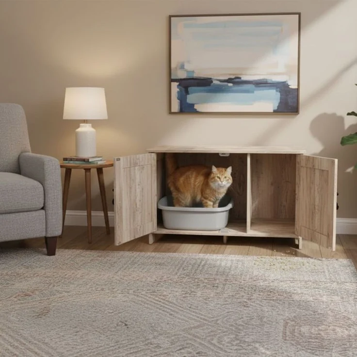 Relaxdays Katzenschrank für Katzenklo – Bild 5