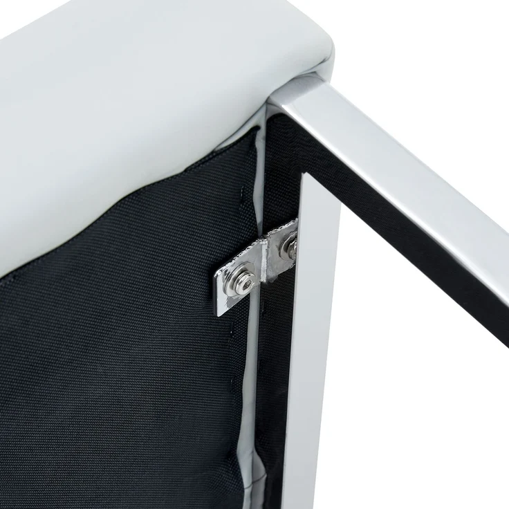 2 Sätze hellgrauer Nordic Windbar Stuhl, mit modernem quadratischem Design, silbernen Metallbeinen, leichtes und bequemes Set. Erfüllen Sie Ihre vielfältigen Bedürfnisse an Produkten.--Hellgrau, Silber--91.4x53.3x48cm--YOUDENOVA – Bild 8