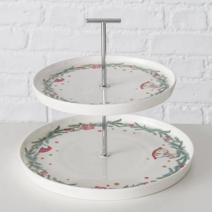 BOLTZE GRUPPE GmbH Etagere FLORENZA, Keramik, (1 Stk, einzeln), zweistöckige Etagere – Bild 3