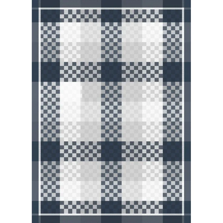 ROSS Geschirrtuch KAROFOND BL 50x70 cm blau