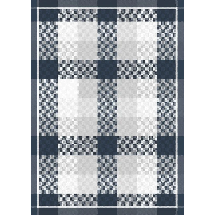 ROSS Geschirrtuch KAROFOND BL 50x70 cm blau
