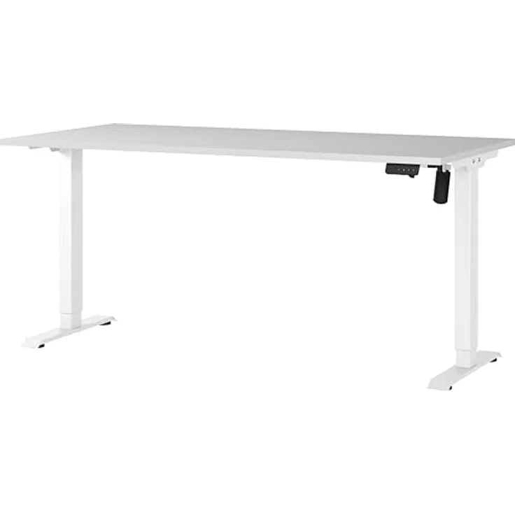 Germania Schreibtisch 8024-642, in Lichtgrau/Weiß, elektr. höhenverstellbar, 160 x 119 x 80 cm (BxHxT) – Bild 2