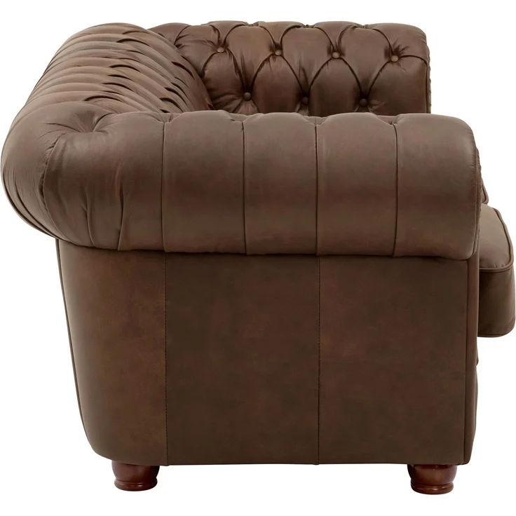 Sofa 2-Sitzer Kalea Echtleder (Antikoptik) braun – Bild 3