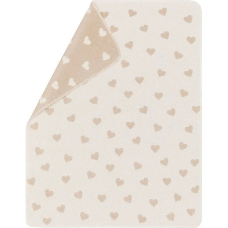 Babydecke Plaid Carla 'Herzen' 70 x 90 cm, DAVID FUSSENEGGER – Bild 1