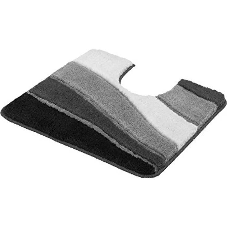 MEUSCH Badematte Ocean, Höhe 23 mm, rutschhemmend beschichtet, fußbodenheizungsgeeignet, Kunstfaser, Badteppich, Wellen Design, mit Farbverlauf, Hoch-Tief Effekt, waschbar – Bild 4