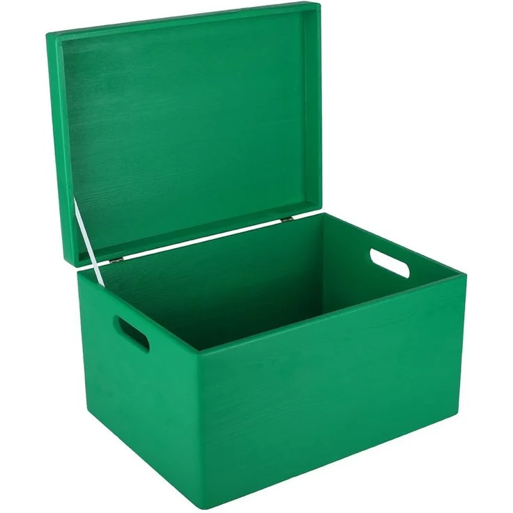 Creative Deco Holzkiste mit Deckel XXL groß 40x30x24 cm Erinnerungsbox Baby Holzbox, mit Griffen, Scharnieren – Bild 1