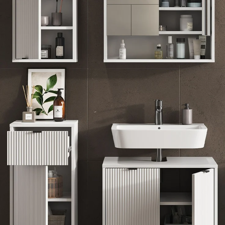 Badmöbel-Set Eliza Weiß 4-teilig Vicco – Bild 5