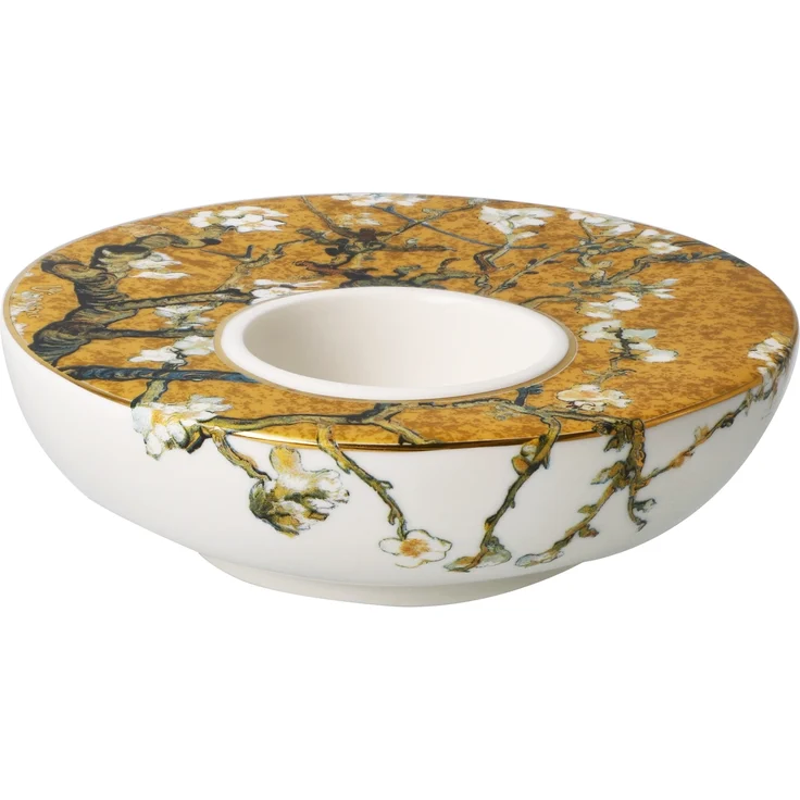 Goebel / Vincent van Gogh Mandelbaum Gold,Kerzenhalter,12,0cm x 12,0cm x 4,0cm / Porzellan / 12,0cm x 12,0cm x 4,0cm – Bild 3