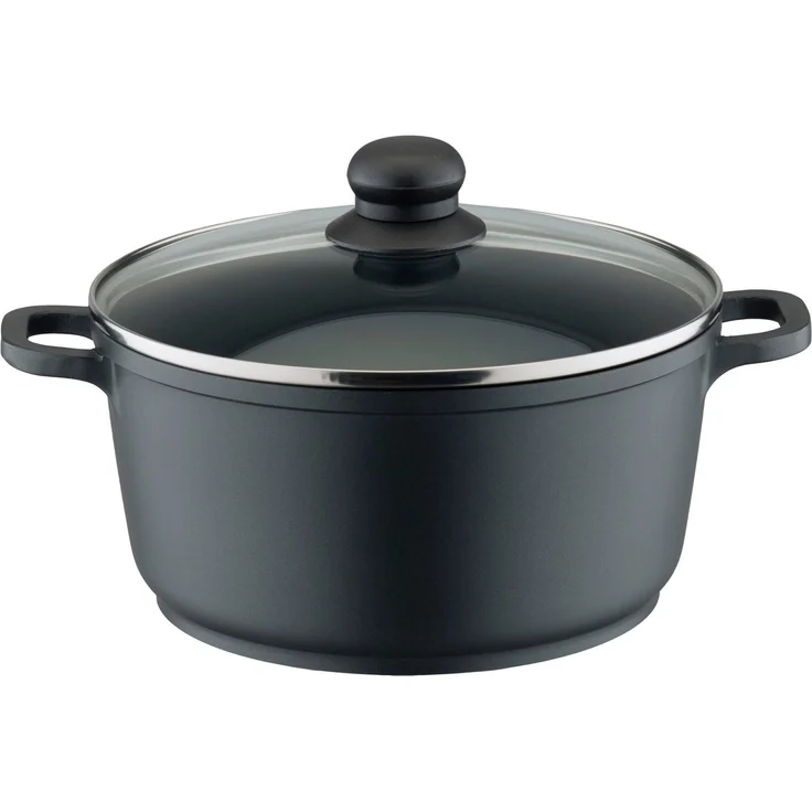 Elo Basic Topf-Set Black Cast, Aluminiumguss (Set, 7-tlg, 3 Töpfe mit Deckel, 1 Stielkasserolle), mit hochwertiger Antihaftversiegelung, Induktion – Bild 3