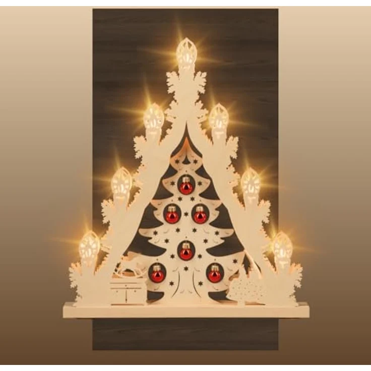 Weigla LED Lichterbogen Weihnachtsbaum mit Kugeln, Made in Germany (1-tlg), Lichterspitze, 7-flammig – Bild 1
