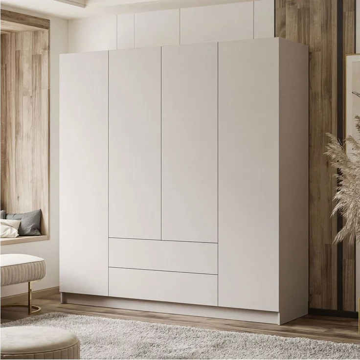 Lookway Kleiderschrank AUREL 4D2SZ KASCHMIR mit Schubladen