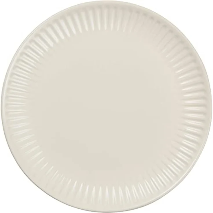 Teller Kuchenteller Frühstücksteller Mynte 19cm Rund Rille Ib Laursen 2032 82 - butter cream – Bild 1