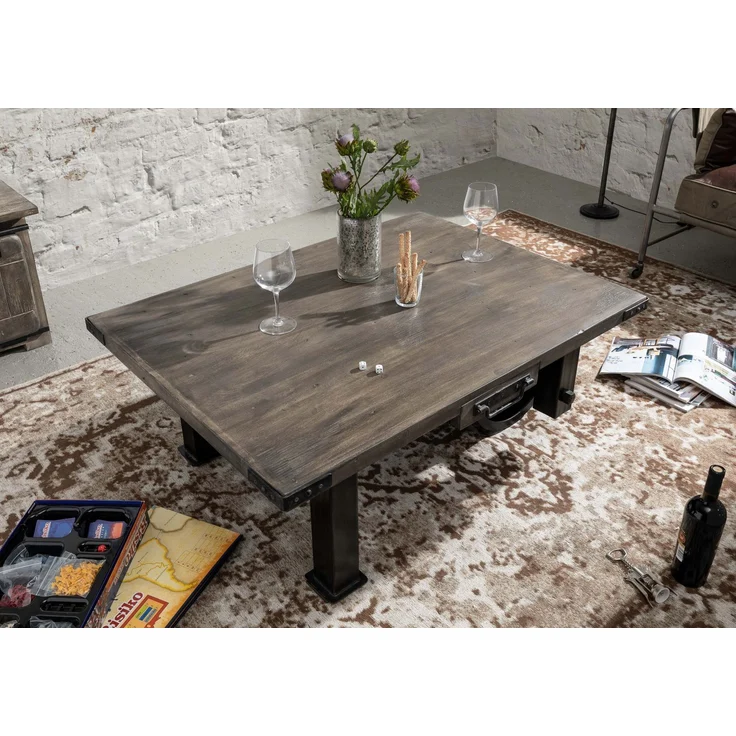 Couchtisch Mango 110x80x43 grau lackiert RAILWAY #205 – Bild 2