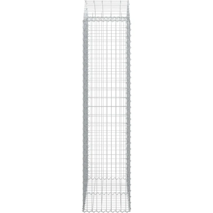 vidaXL Gabione mit Hochbogen 100x50x200/220 cm Verzinktes Eisen 153440 – Bild 4