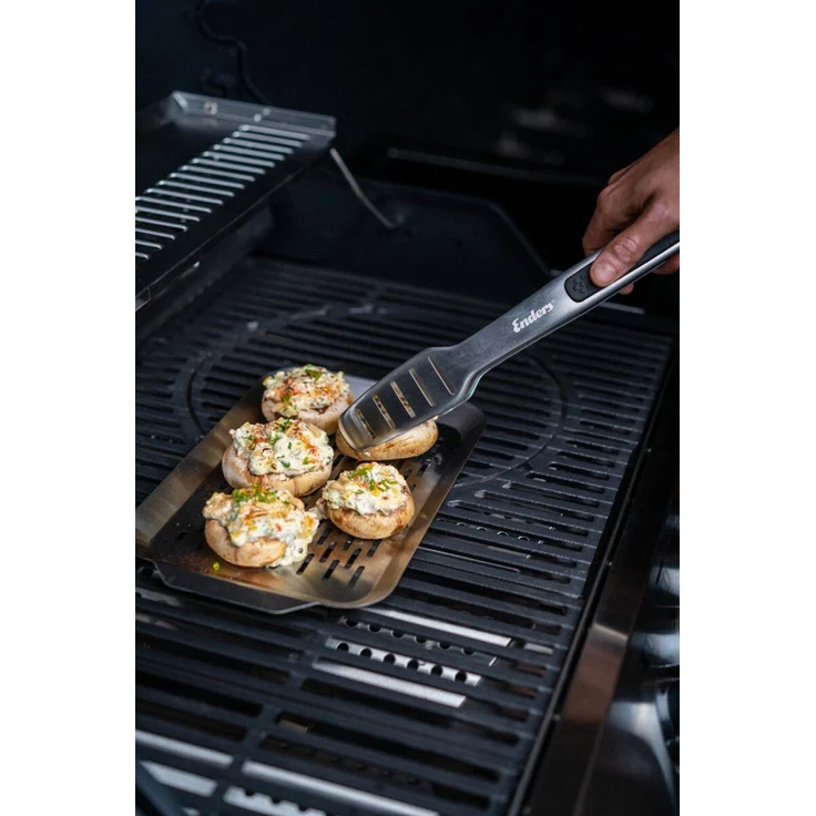 Enders® Grillzange mit Lock Funktion,aus Edelstahl, sicherer und rutschfester Halt im Griffbereich, mit Lock-Funktion, komfortables Arbeiten am Grill, Grillzubehör, ca. L 35cm #8782 – Bild 3