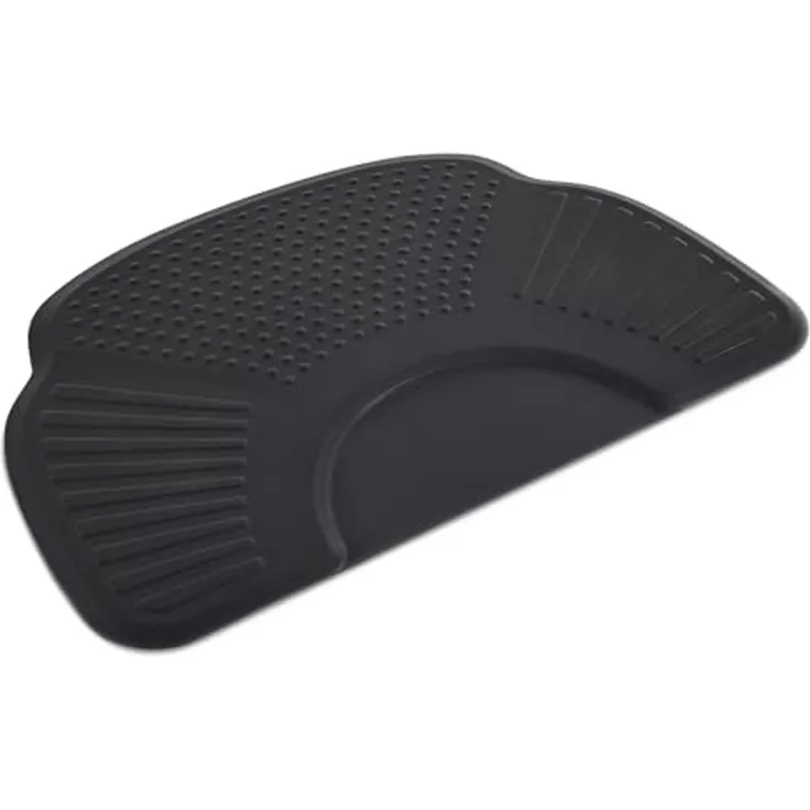 BarberPub Anti-Ermüdungsmatte für Friseure, Ergonomische Bodenmatte Friseurmatte für Barbershop Salon, Friseurbedarf 102X152 CM Halbkreis 2,5 CM dicke, M123 (Schwarz)